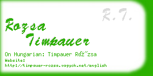 rozsa timpauer business card